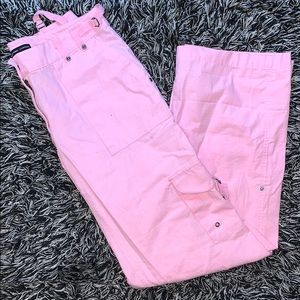 PINK CARGO PANTS FROM NEW YORK AND COMPANY